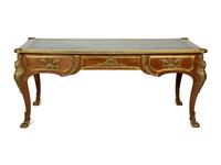 A Louis XV Style Gilt Bronze Mounted Kingwood Bureau Plat
