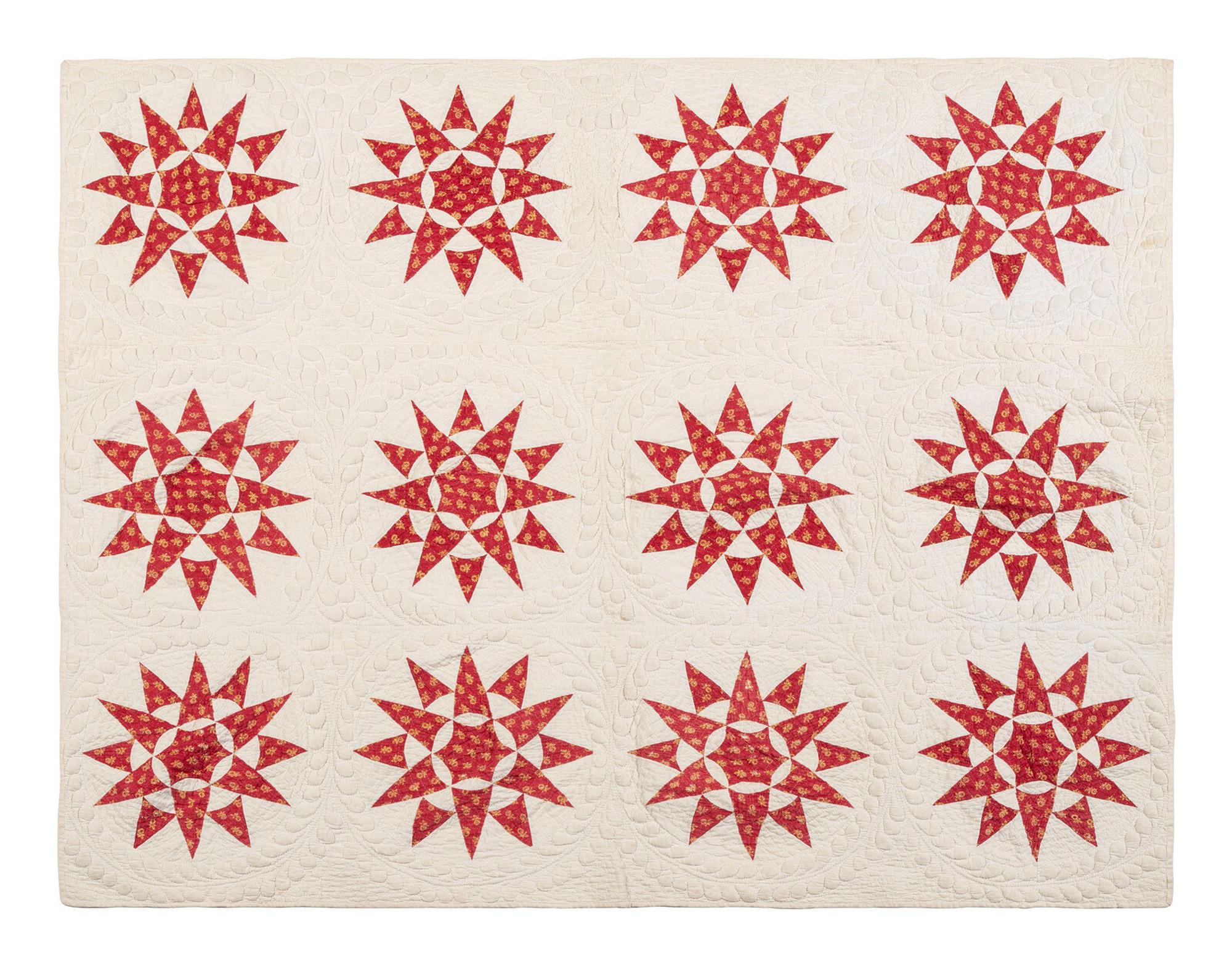 A Pieced and Trapunto Crib Quilt