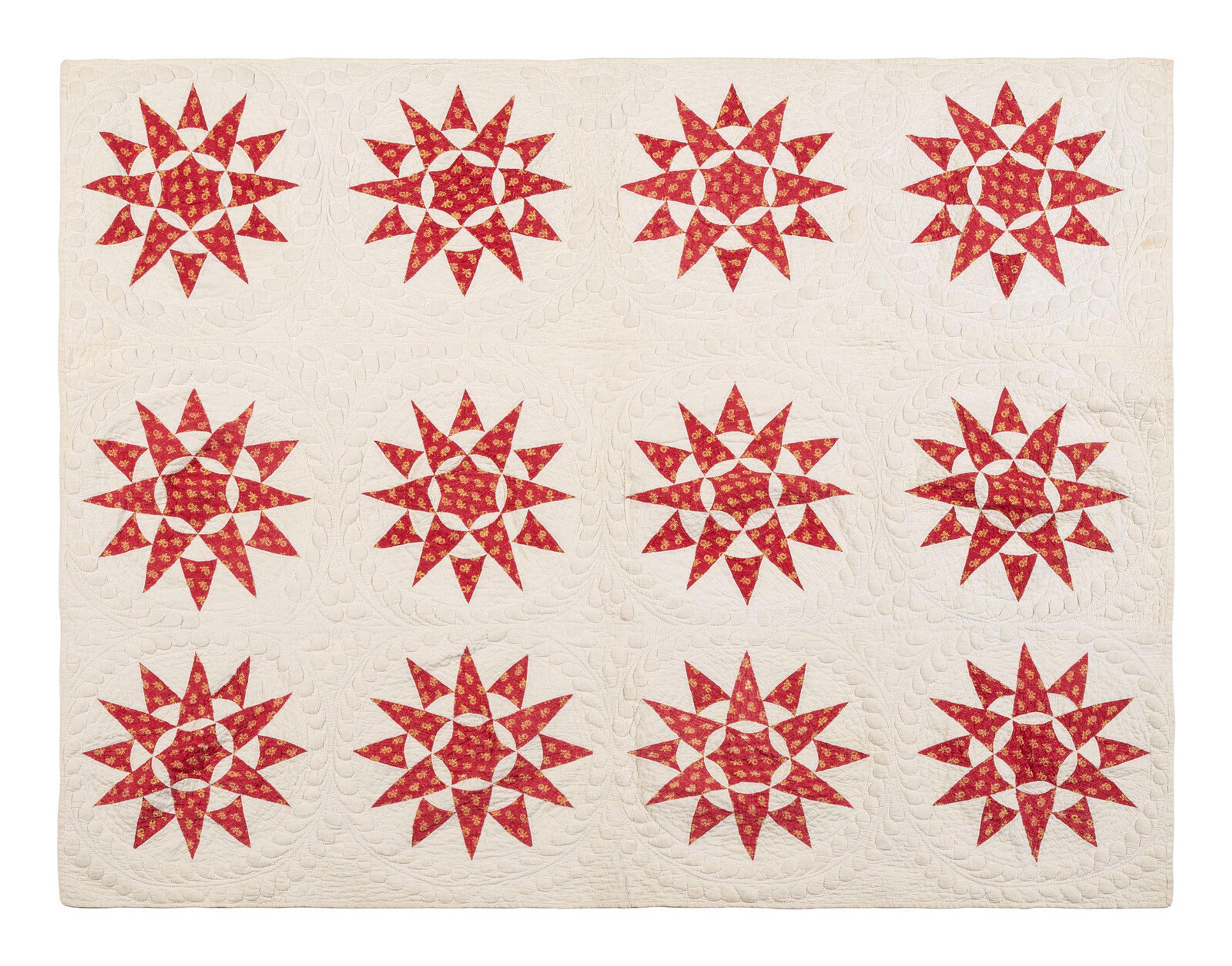 A Pieced and Trapunto Crib Quilt