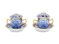 Two Chinese Export Porcelain Pot de Cremes