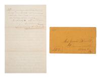 [CIVIL WAR]. 2 letters written to the wife of Captain John H. Black, 12th Pennsylvania Cavalry.