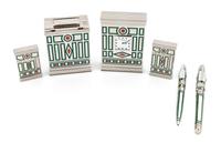 An S.T. Dupont Medici Six-Piece Pen and Lighter Set