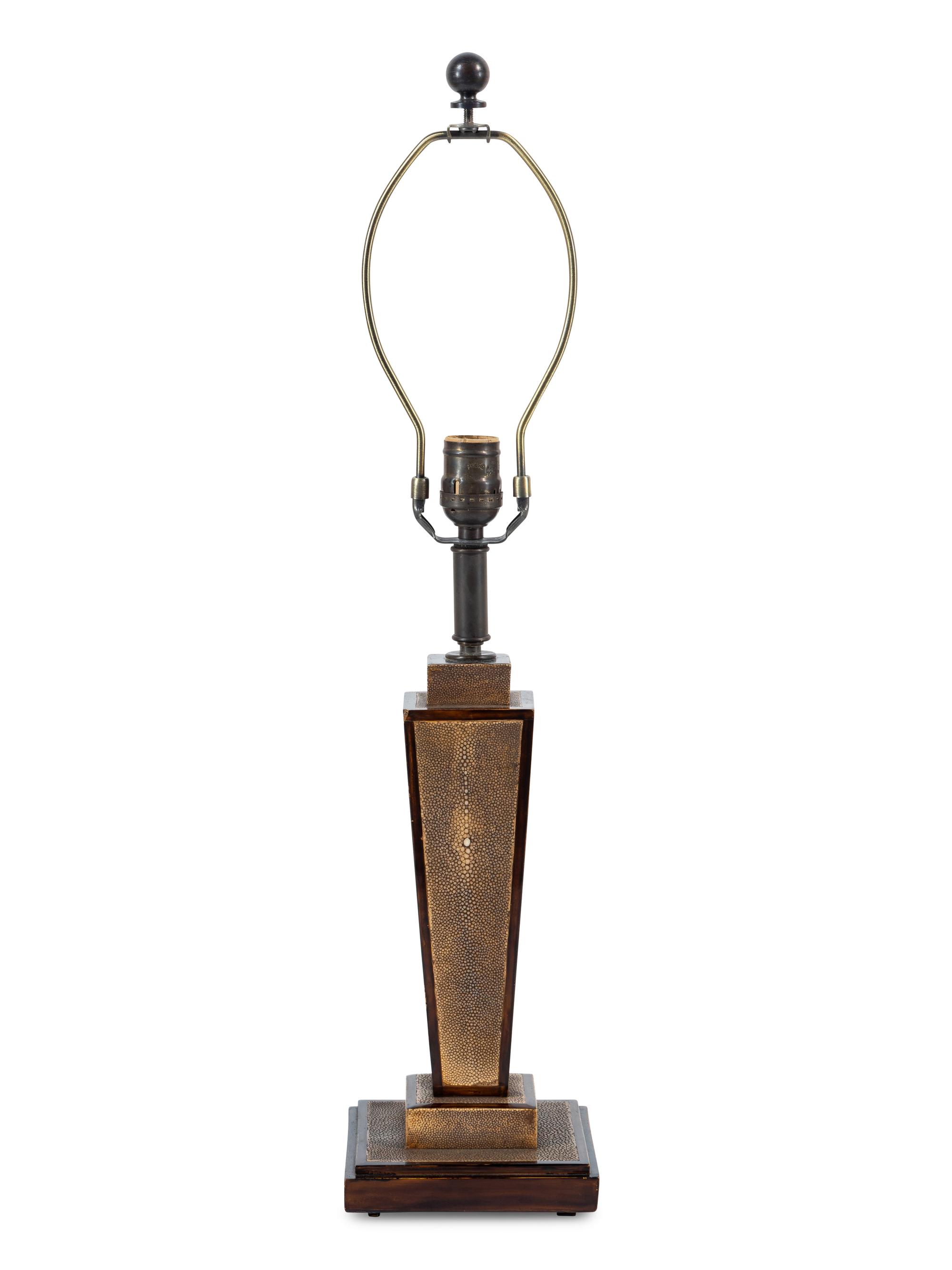 A French Shagreen Table Lamp