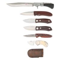 Lot of Six Folding Knives Including: Wildsteer, Hall, (2) Wood, MCUSTA and Hoffmann