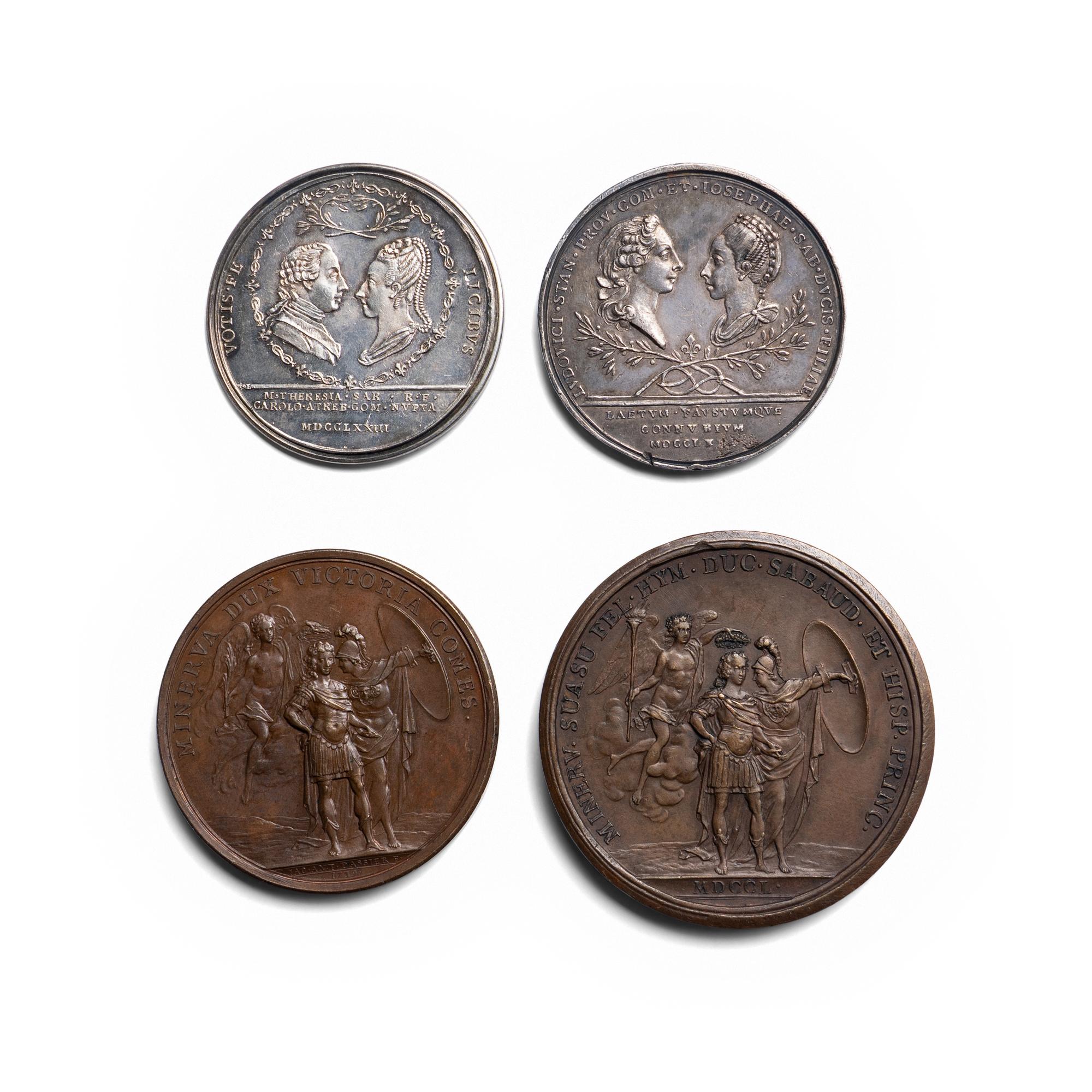 [EXONUMIA] A Group of Four Medallions Relating to the Kingdom of Sardinia