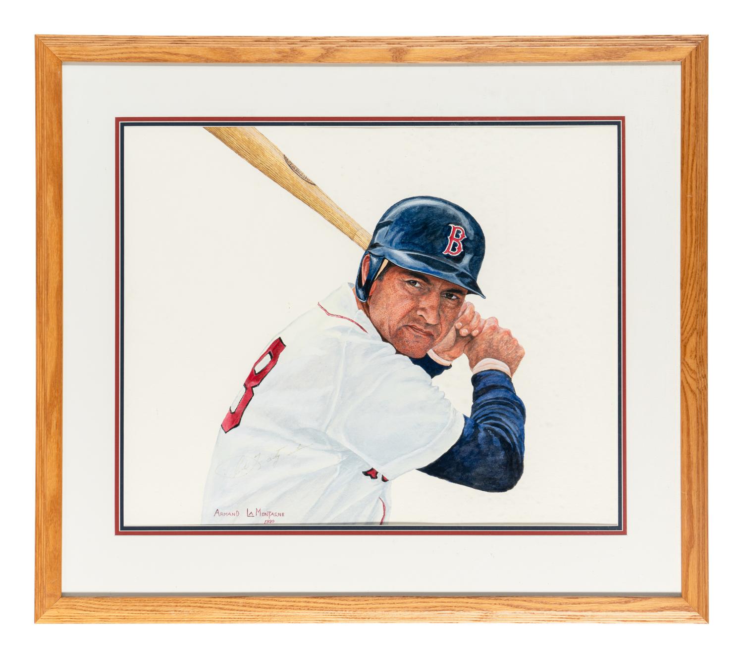 A Group of Armand LaMontagne Boston Red Sox Artworks Featuring Ted Williams and Carl Yastrzemski