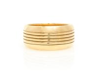 A 14 Karat Yellow Gold Banded Ring, Krementz. 6.10 dwts.