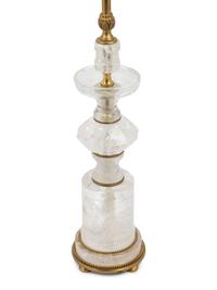 A Gilt Metal Mounted Rock Crystal Table Lamp