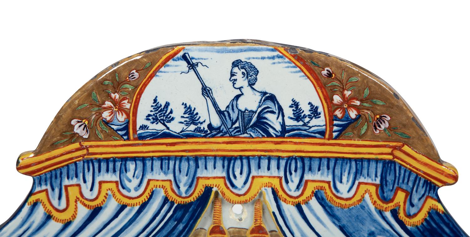 A Pair of Continental Polychrome Faience Wall Plaques