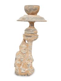 A Chinese Pottery Figural Lantern