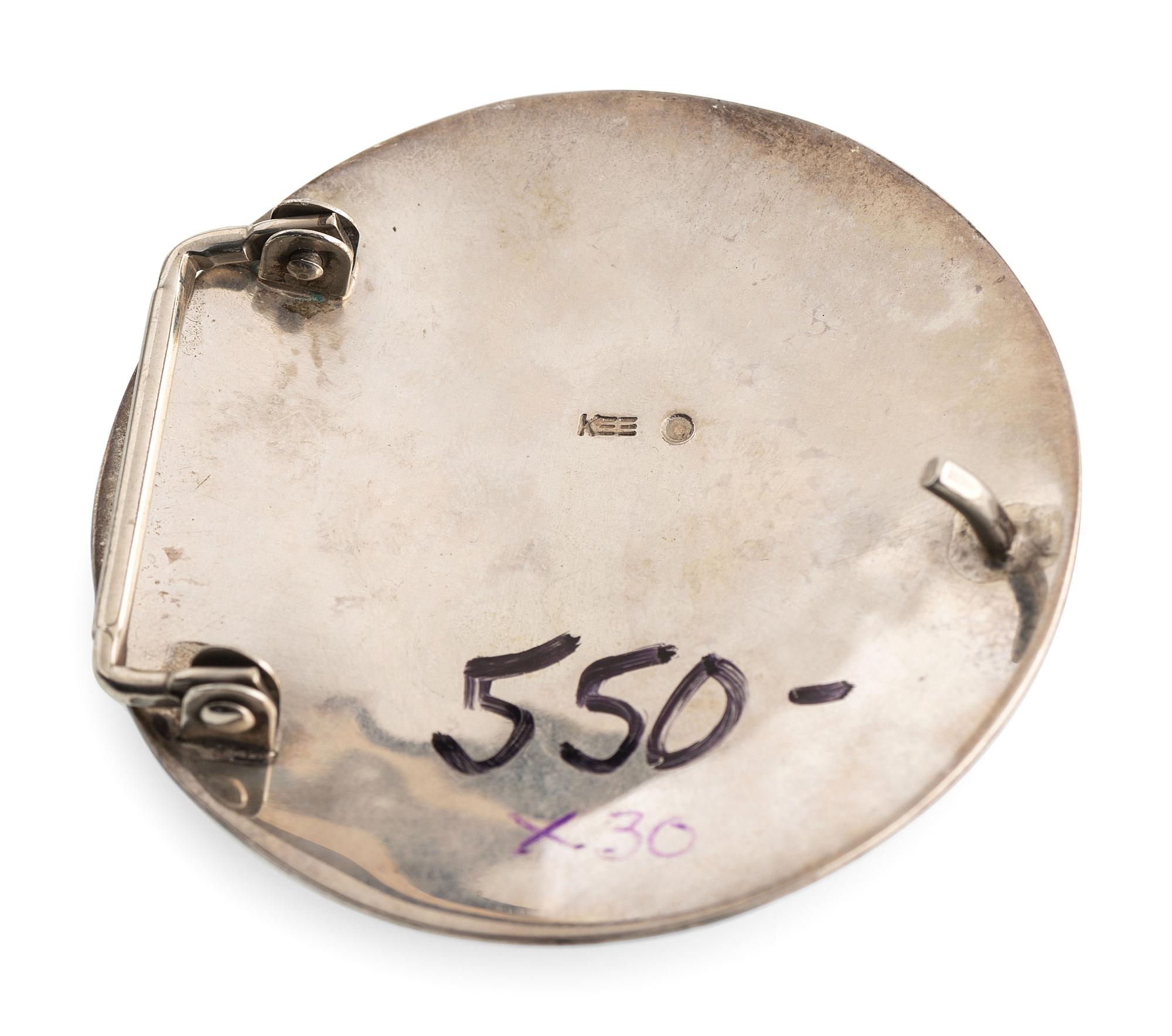 Silver Belt Buckle, with 14K Gold Center Accent