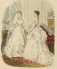 Three Framed Victorian Hand Colored Fashion Engravings — 19TH CENTURY