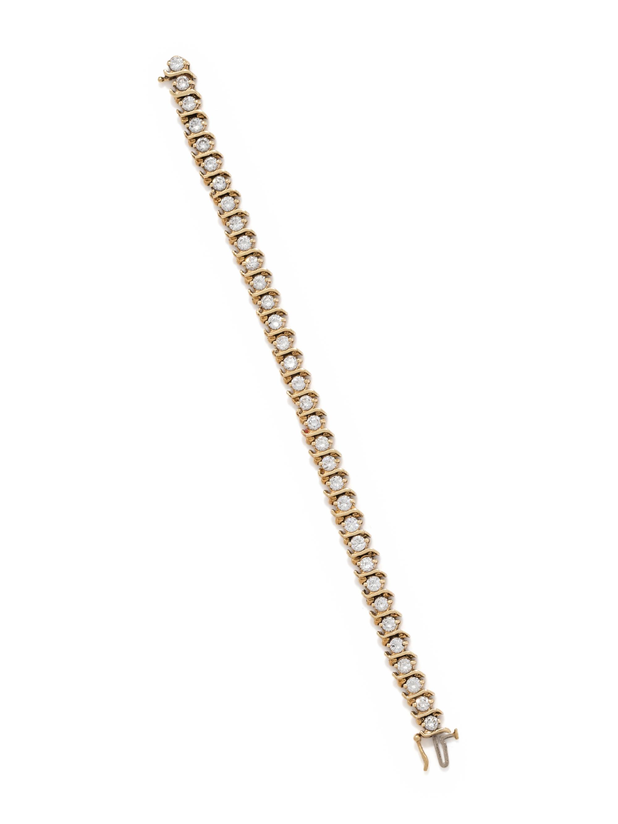 YELLOW GOLD AND DIAMOND BRACELET