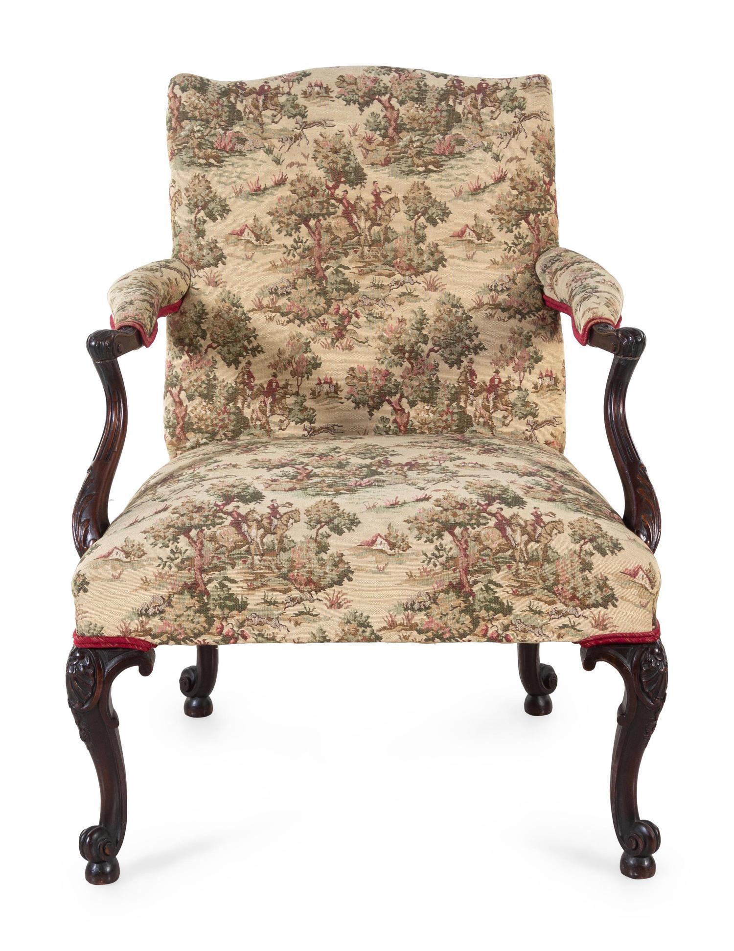 A George III Style Open Armchair