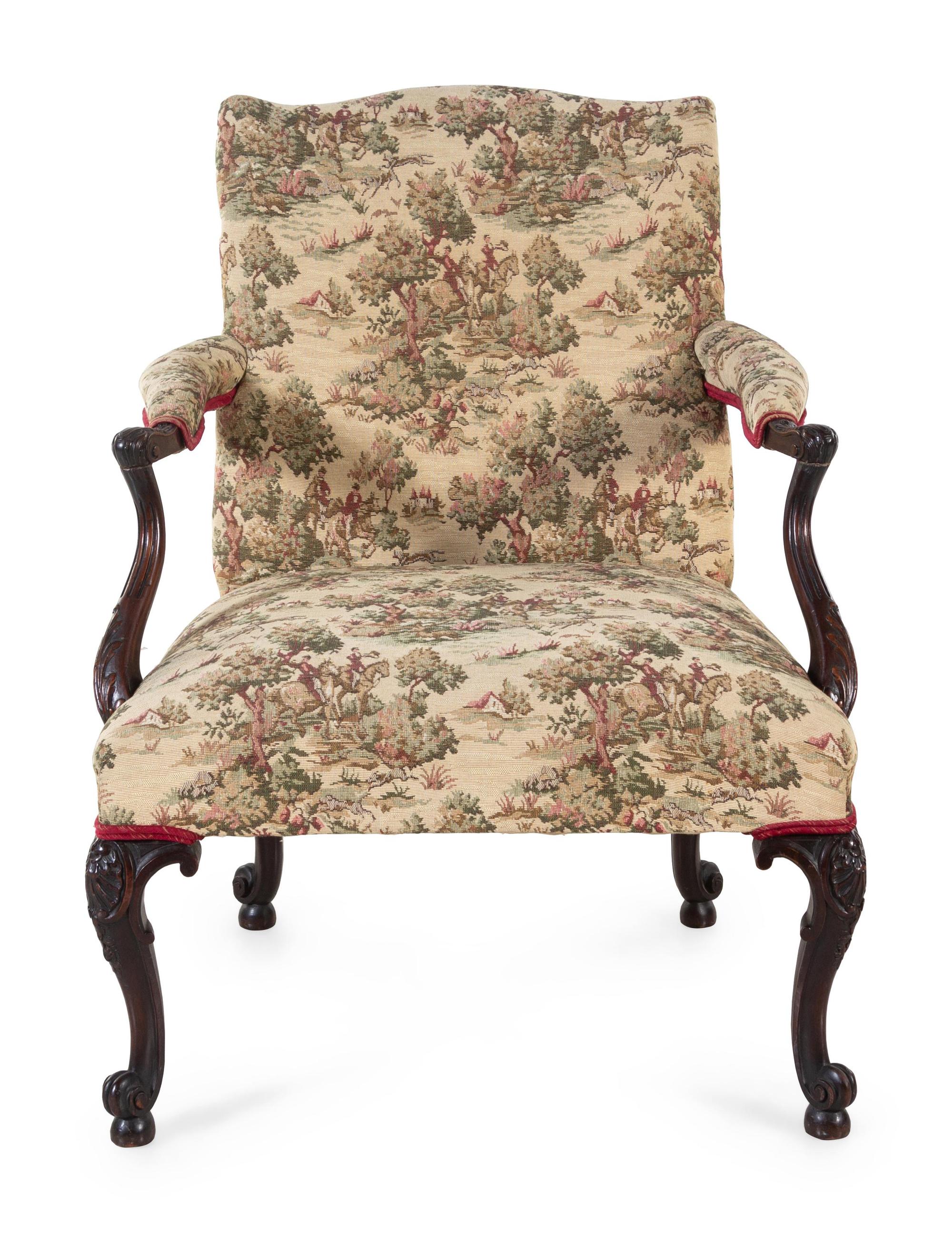 A George III Style Open Armchair
