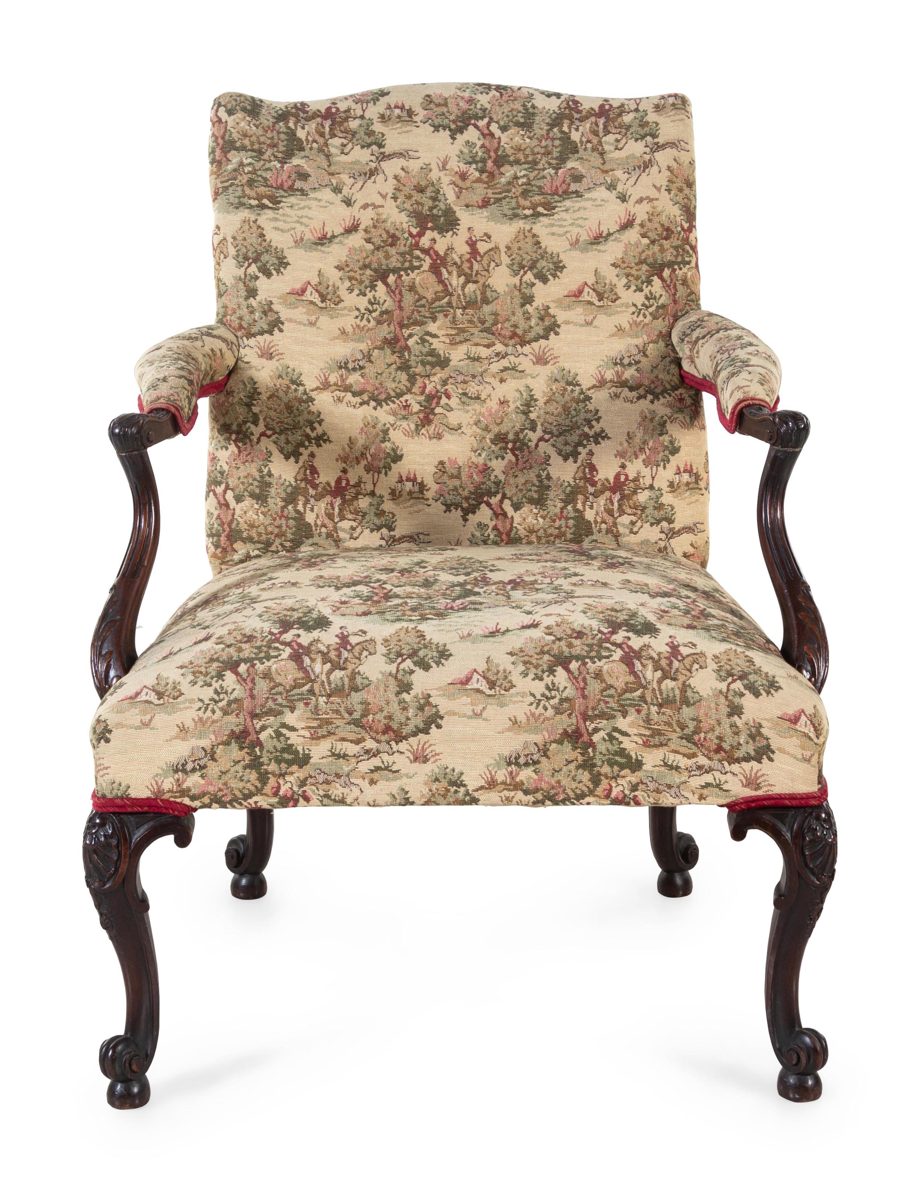 A George III Style Open Armchair