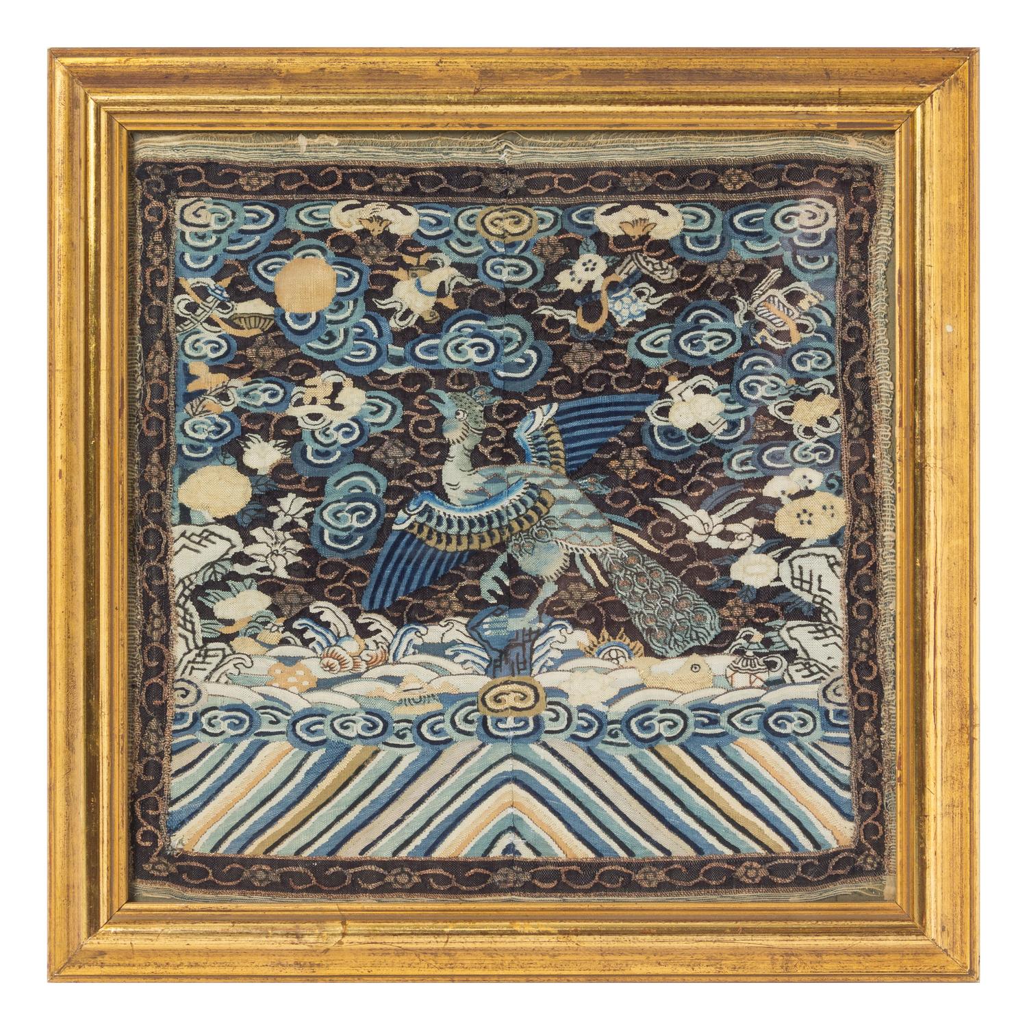A Chinese Kesi Silk Rank Badge of a Peacock — 18TH/19TH CENTURY
