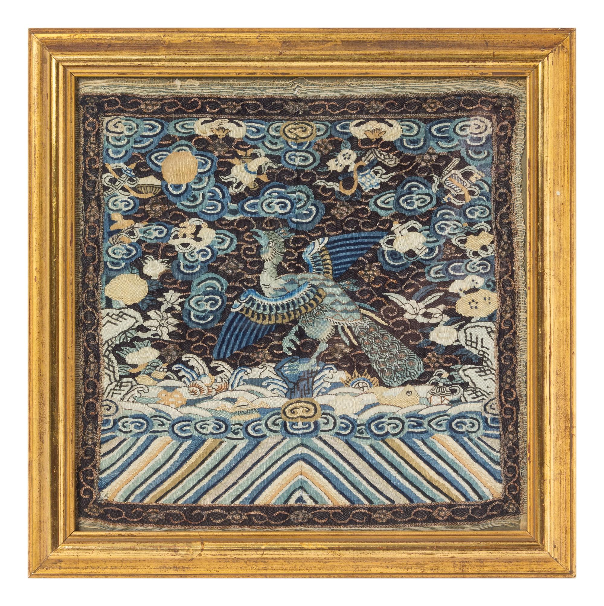 A Chinese Kesi Silk Rank Badge of a Peacock — 18TH/19TH CENTURY