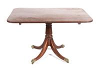 A Regency Mahogany Tilt-Top Breakfast Table