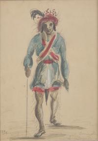 American School, 19th Century — A Pair of Seminole Drawings, 1854