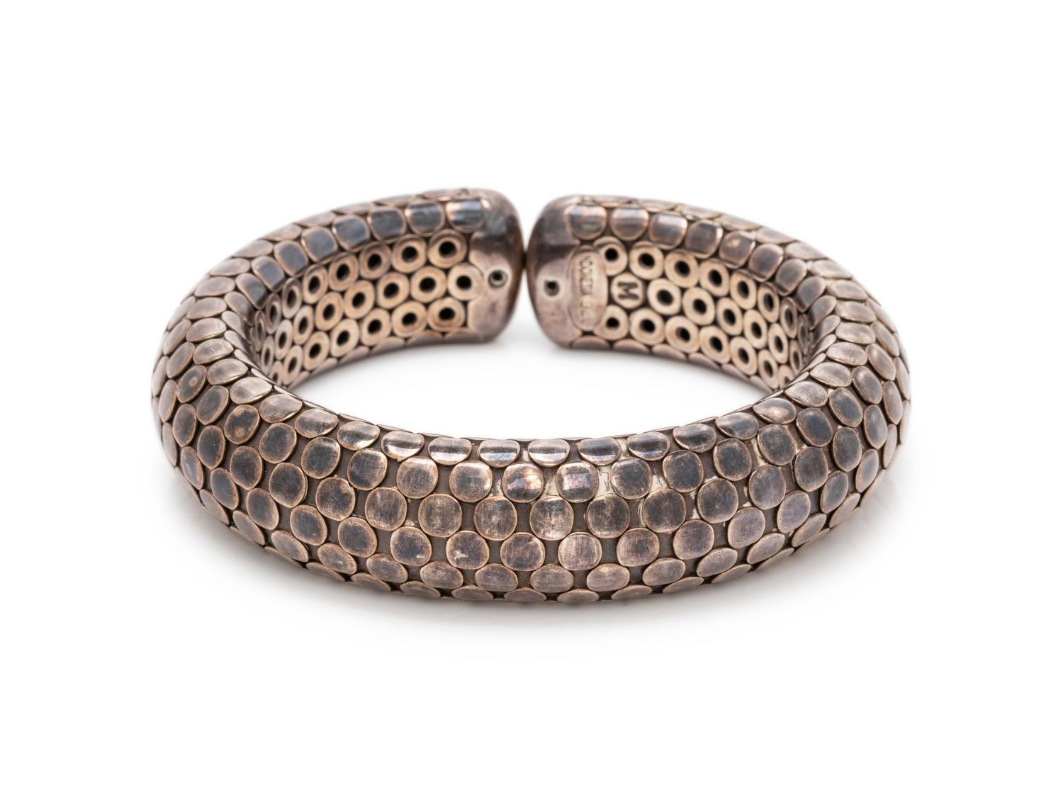 JOHN HARDY, STERLING SILVER 'DOT' CUFF BRACELET