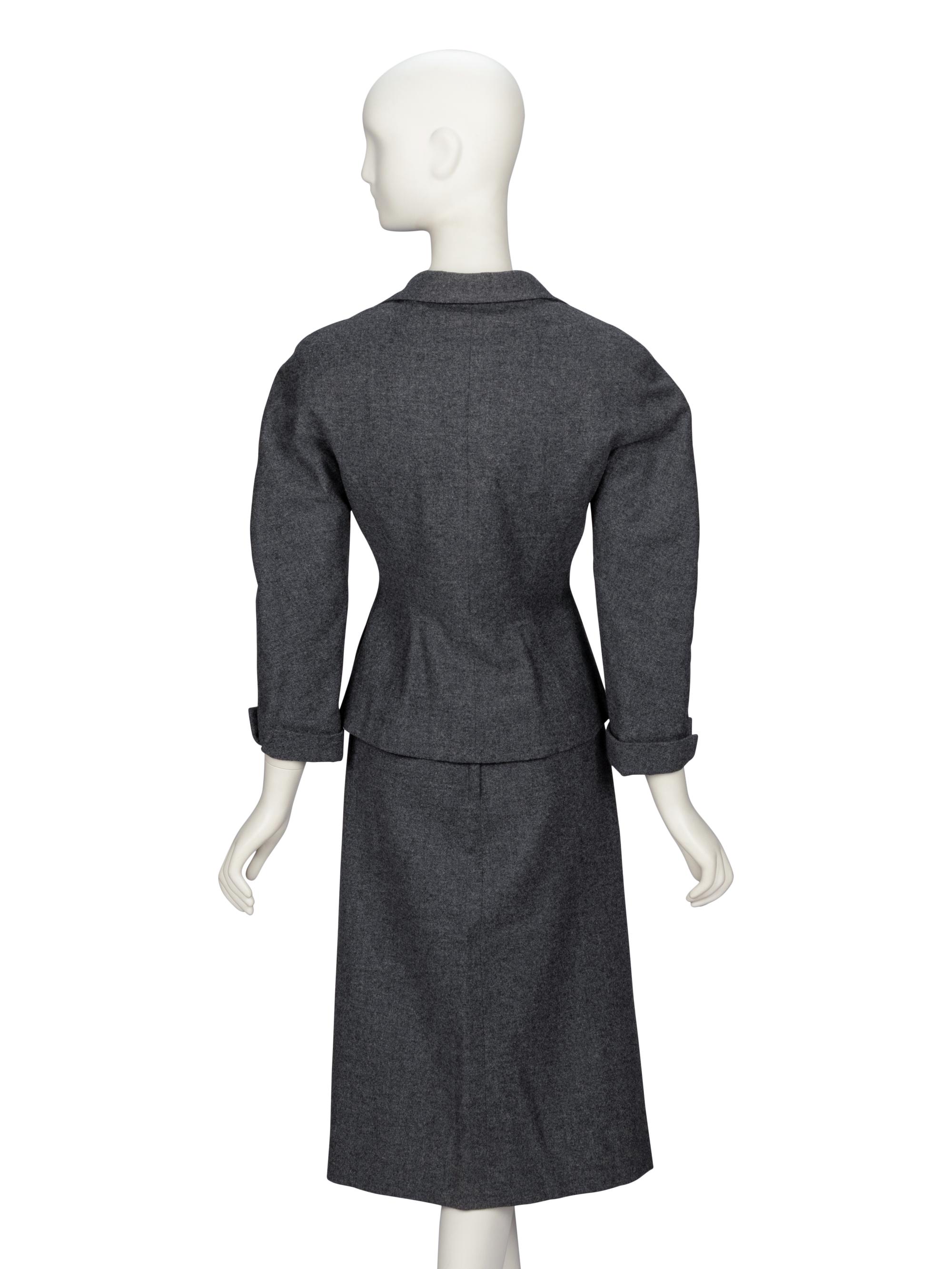 Jean Dessès, Grey Wool Skirt Suit