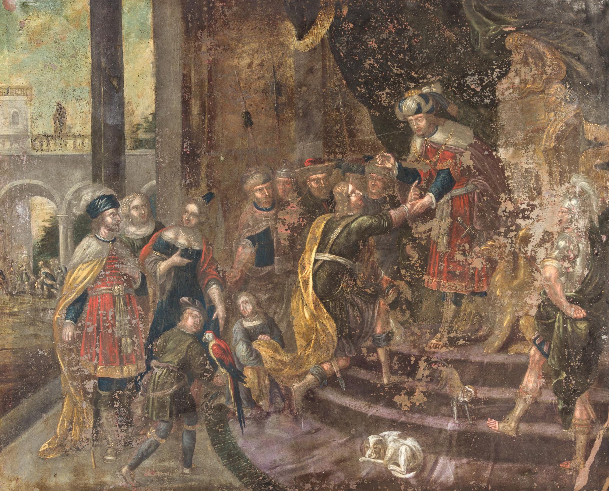 Studio of Frans Francken the Younger, (Flemish, Late 16th/Early 17th Century), The Feast of Esther (two works), David and Abigail, Davi