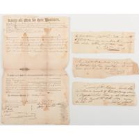Archive of the Gavet Family of Salem, Massachusetts, Two Documents Signed by Supreme Court Justice Joseph Story