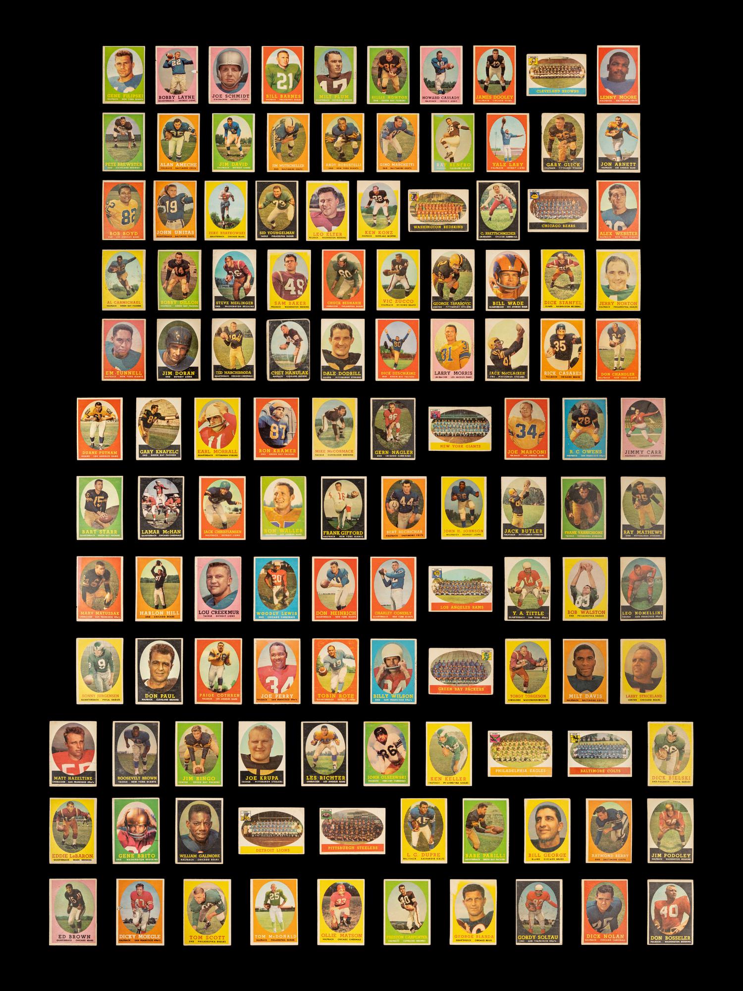 A Near Set of 1958 Topps Football Cards (120/132)