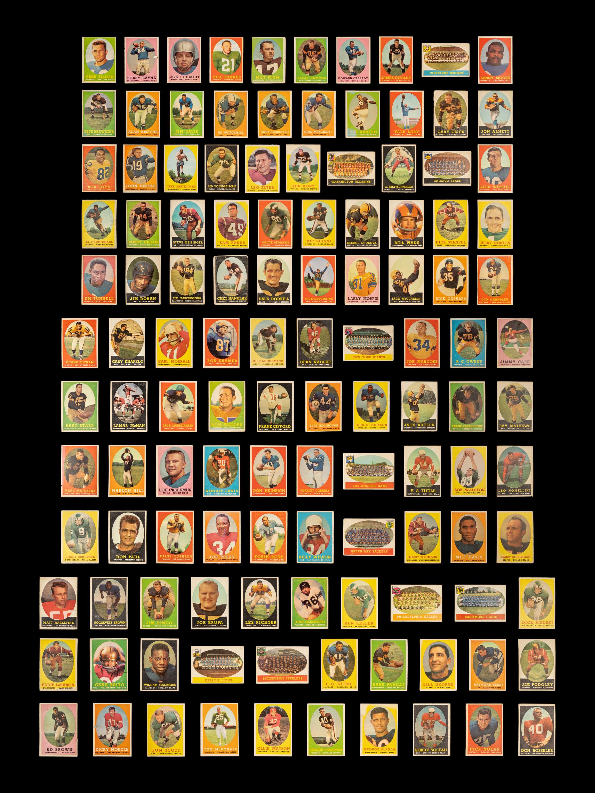A Near Set of 1958 Topps Football Cards (120/132)