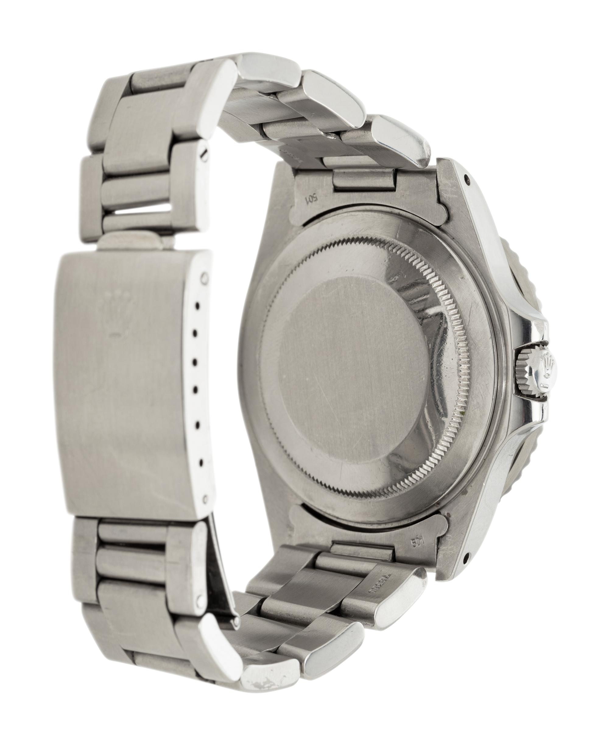 ROLEX, REF. 16760 STAINLESS STEEL GMT MASTER II WATCH