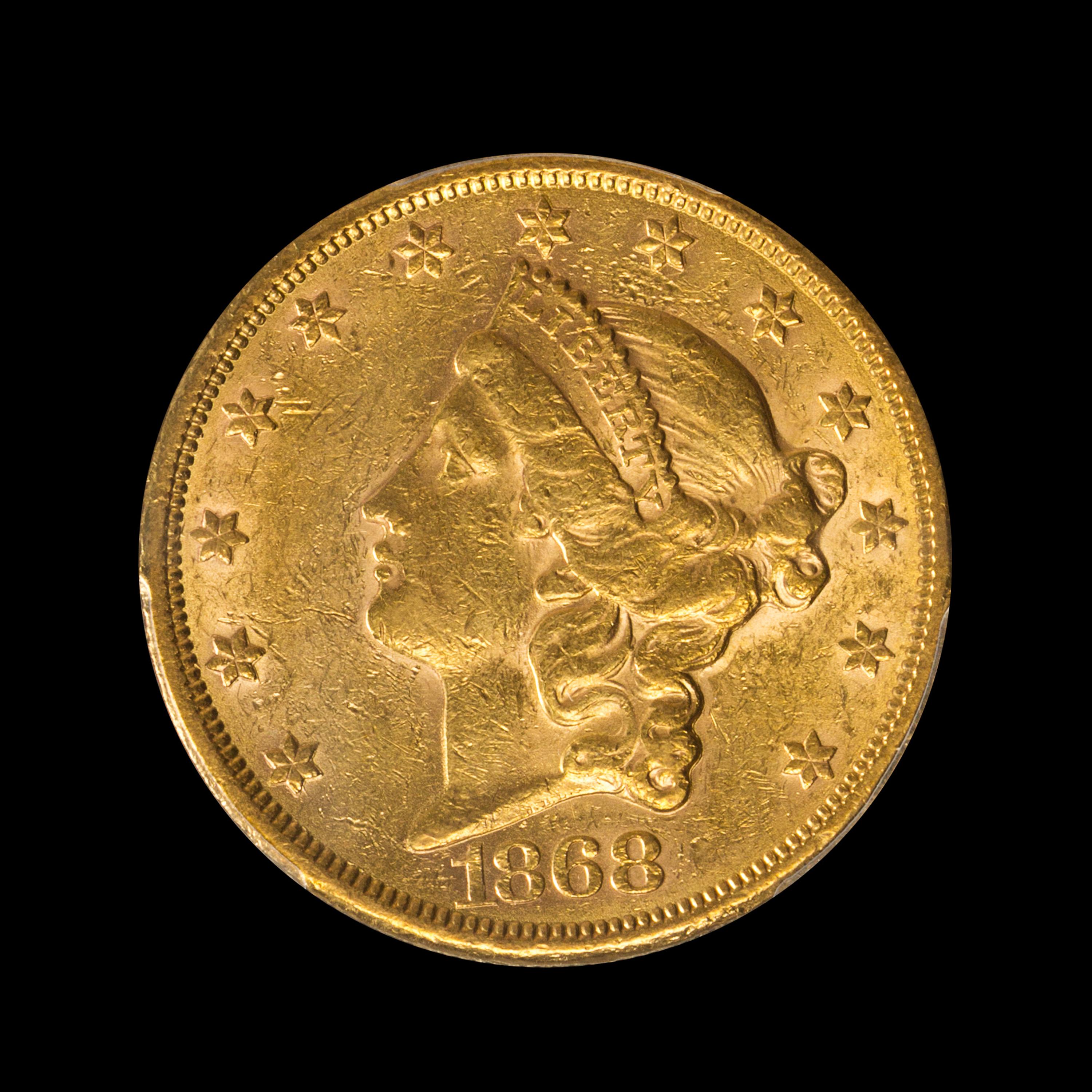 A United States 1868-S Liberty Head $20 Gold Coin