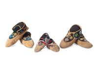 Anishinaabe Beaded Hide Moccasins