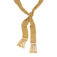 Yellow Gold Mesh Scarf Necklace