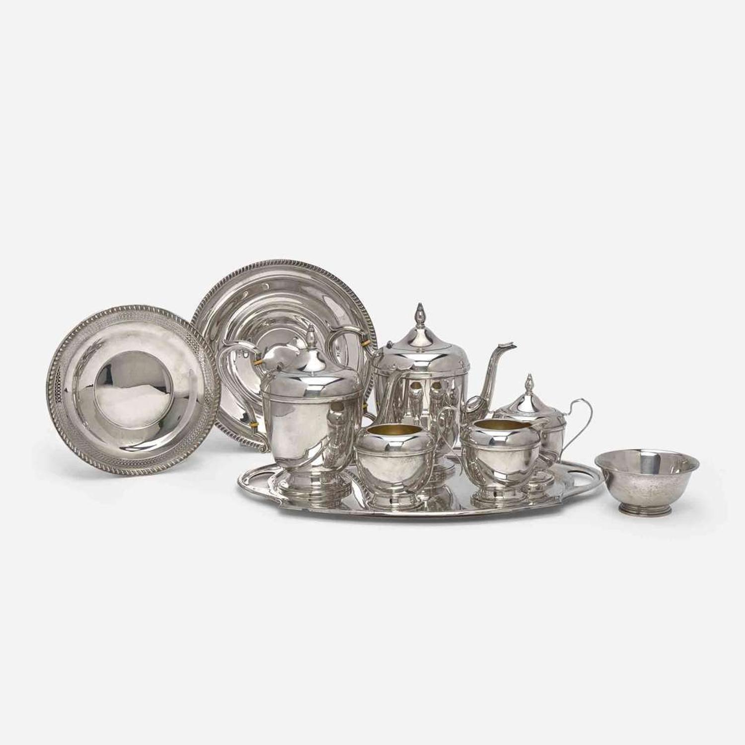 A six-piece sterling silver tea and coffee service International Silver Co., Meriden, CT, 20th century