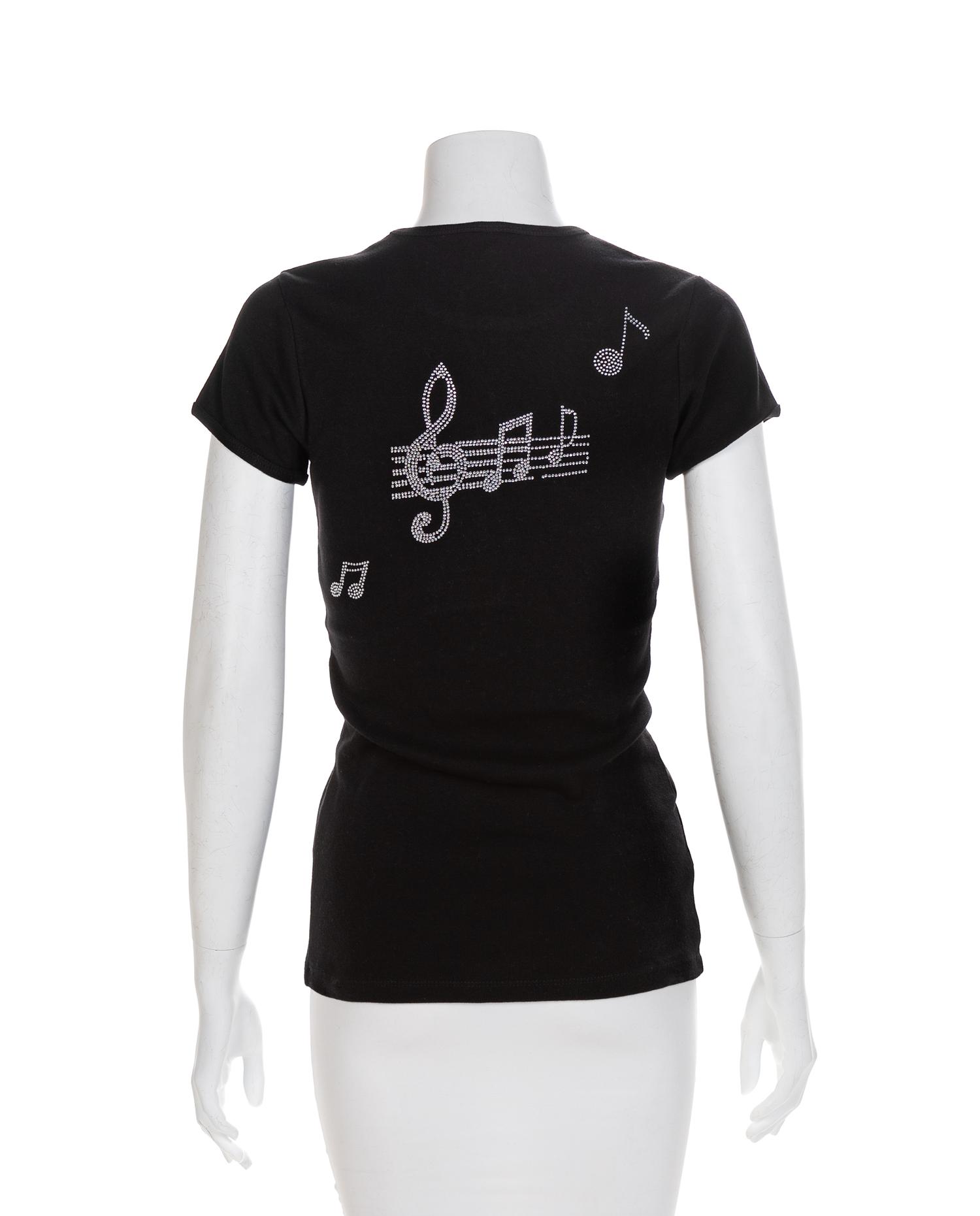 LSO Design Black Leather Corset and 'The Real Diva' T-Shirt, 1990-2000s Corset: No size label; Shirt: Small