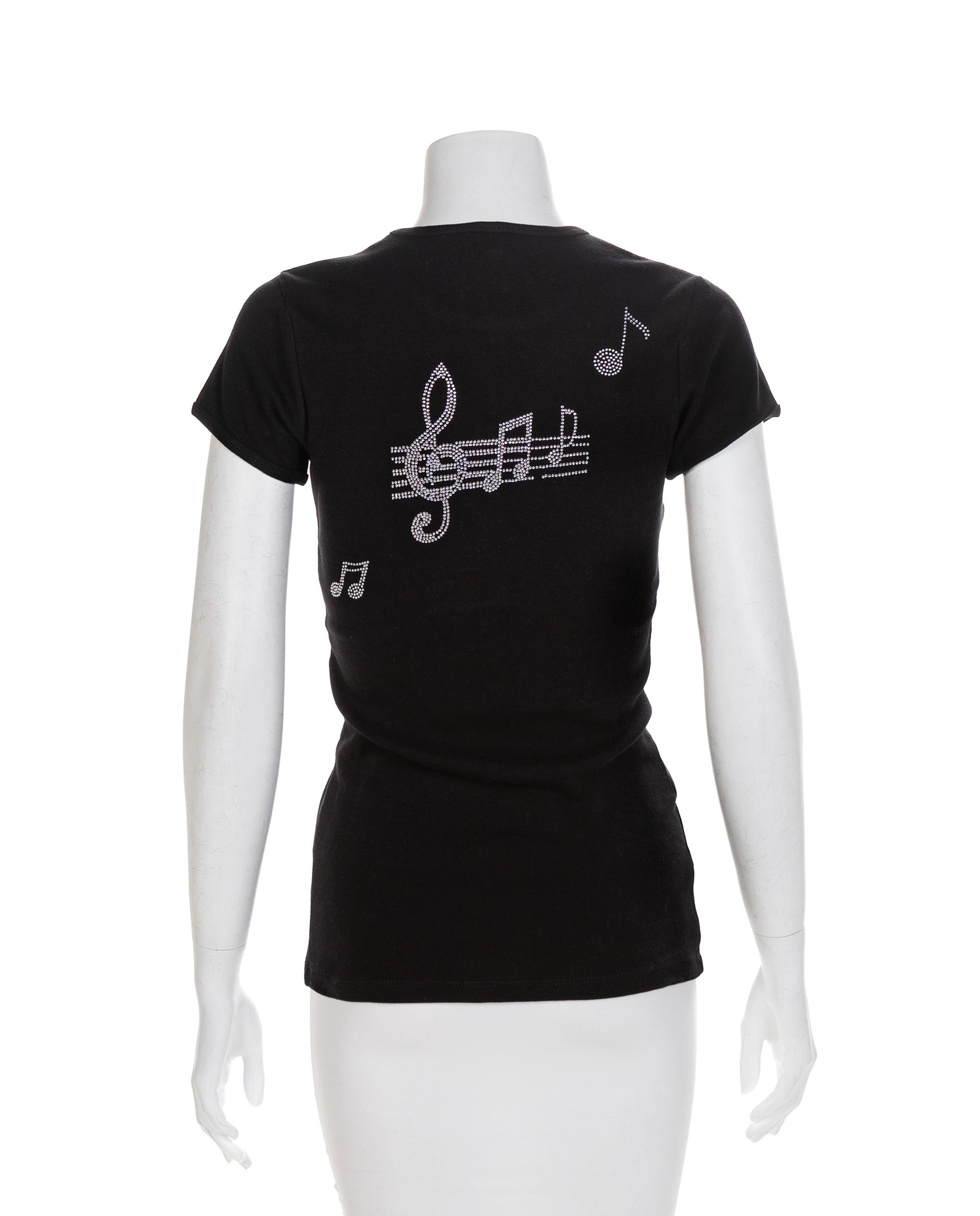 LSO Design Black Leather Corset and 'The Real Diva' T-Shirt, 1990-2000s Corset: No size label; Shirt: Small