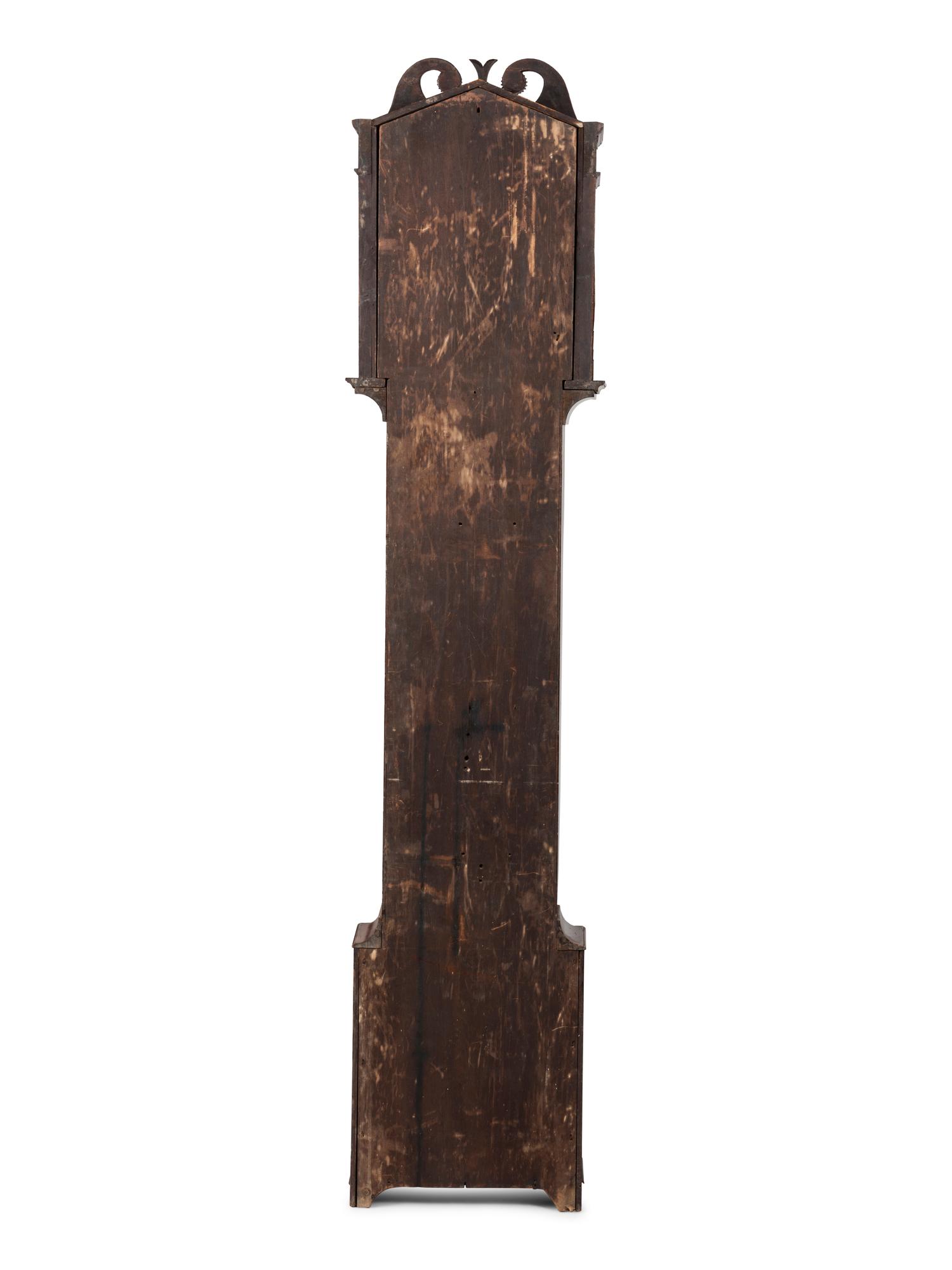 A Federal Carved Cherrywood Tall Case Clock