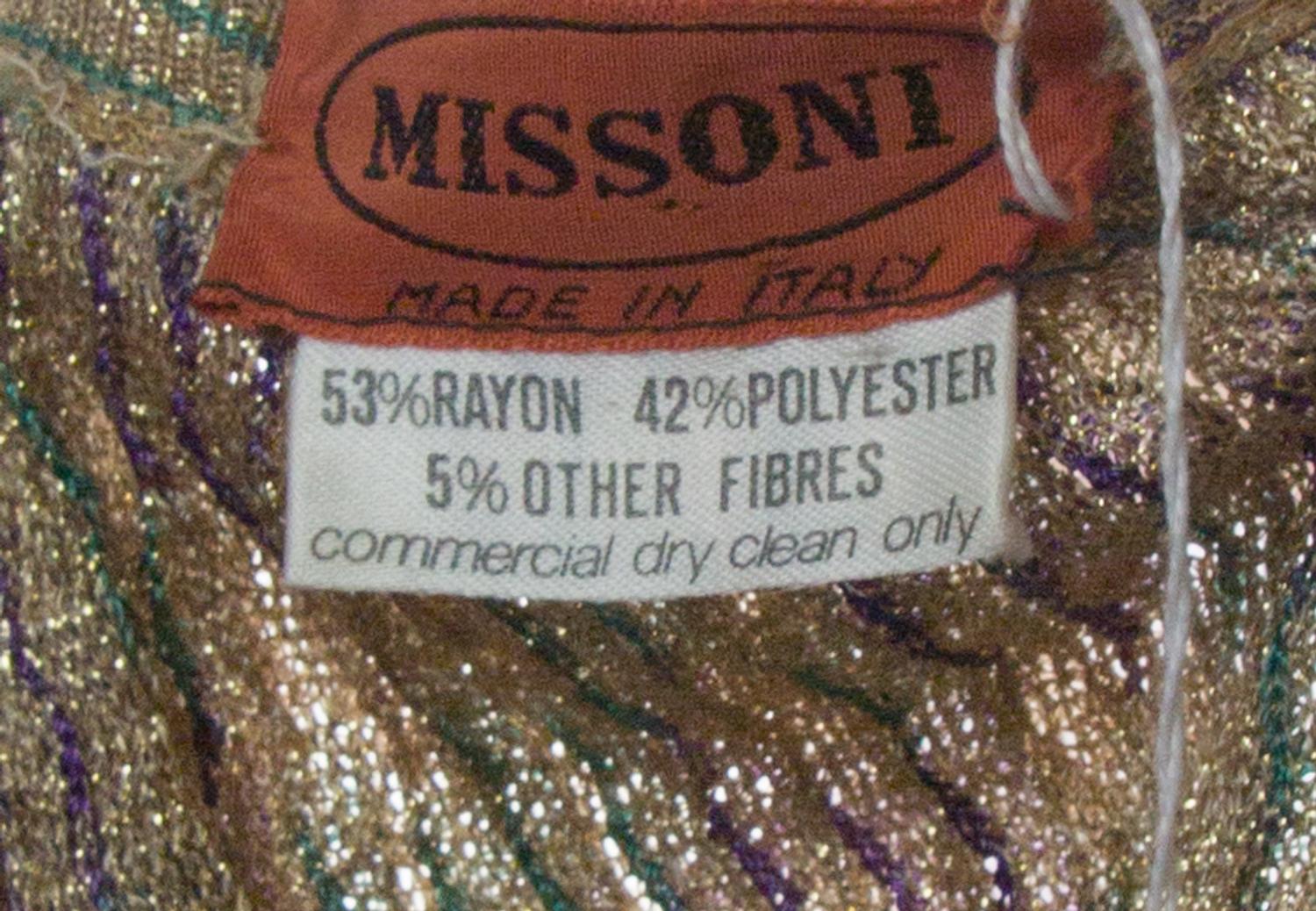 A Missoni Green, Purple and Gold Knit Dress,