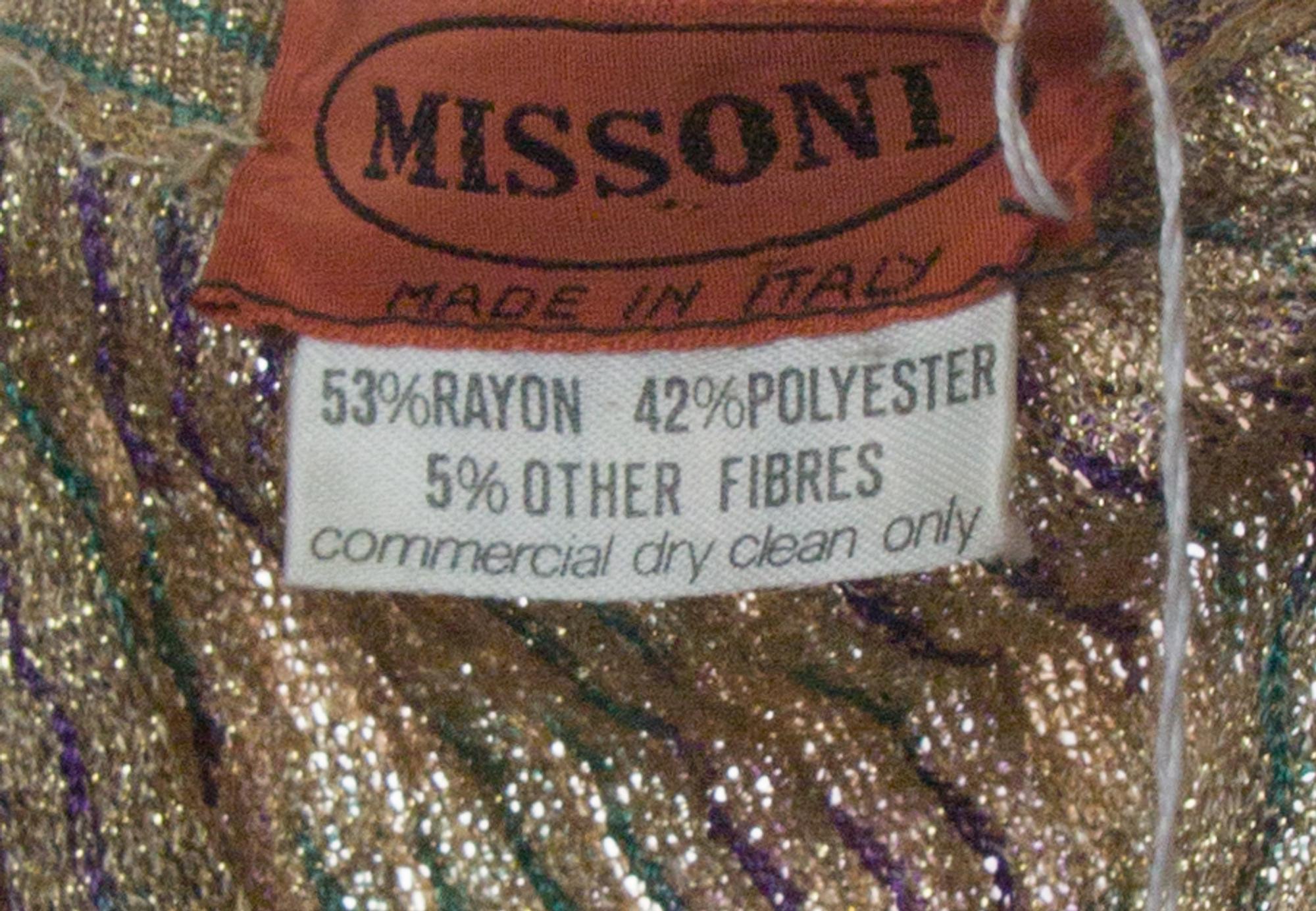 A Missoni Green, Purple and Gold Knit Dress,