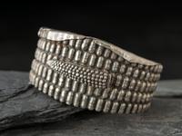 Sterling Silver Tufa Cast Corn Cuff Bracelet