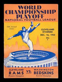An Uncommon 1945 Cleveland Rams vs. Washington Redskins NFL World Championship On Site Program