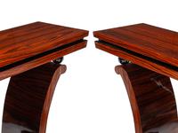 A Pair of Art Deco Style Part-Ebonized Rosewood Console Tables