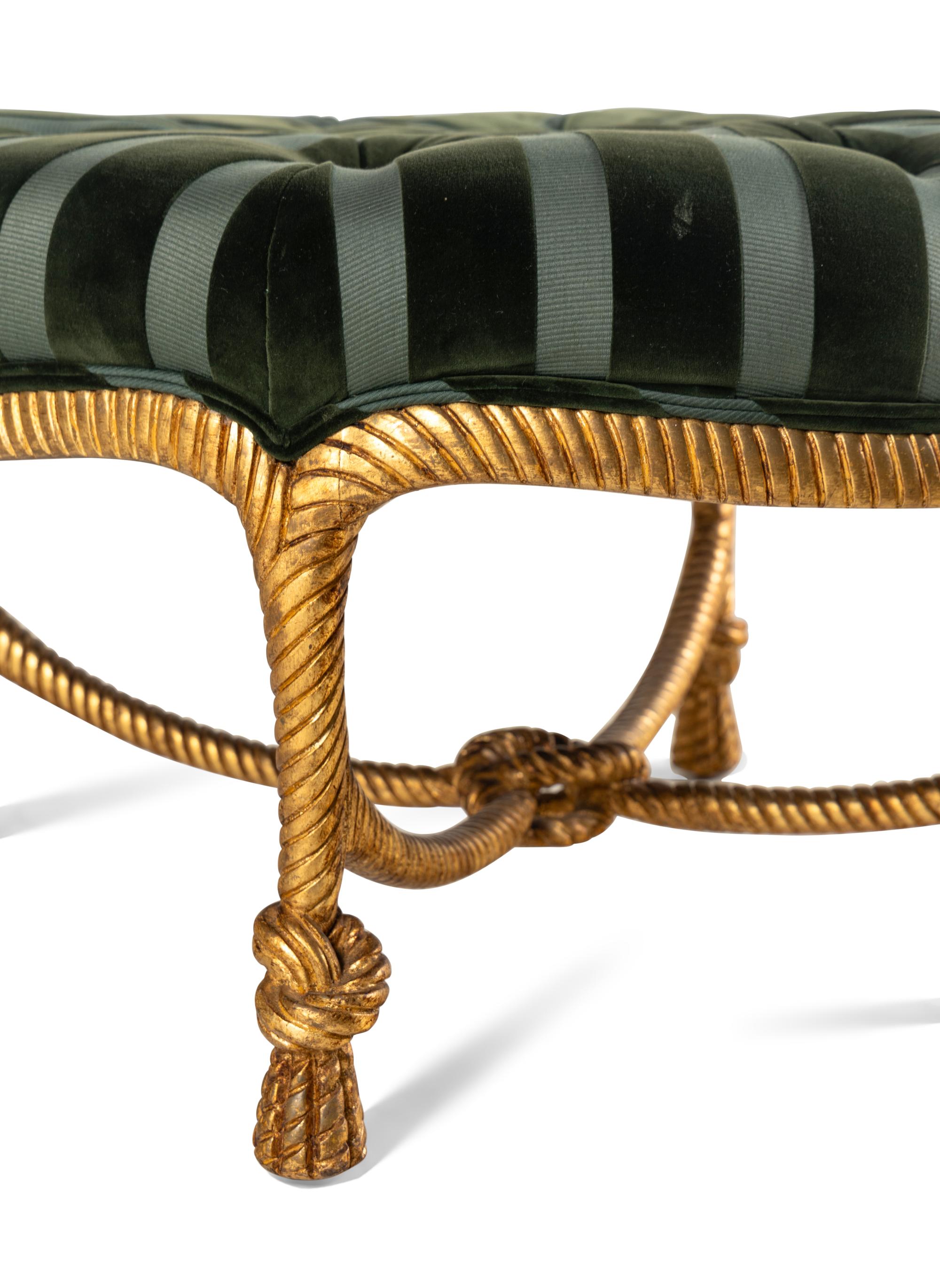 A Napoleon III Style Rope-Twist Ottoman