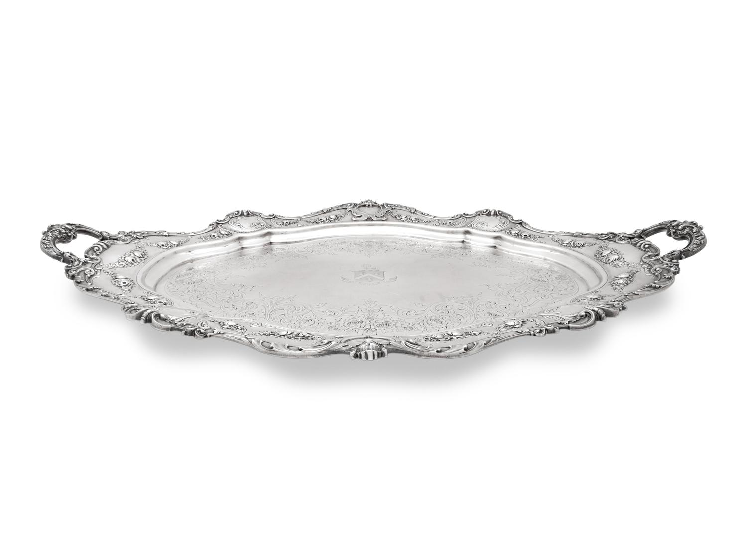 An American Silver Six-Piece Tea and Coffee Service with Tray