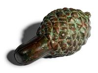 A Roman Bronze Oil Lamp in the form of a Pinecone