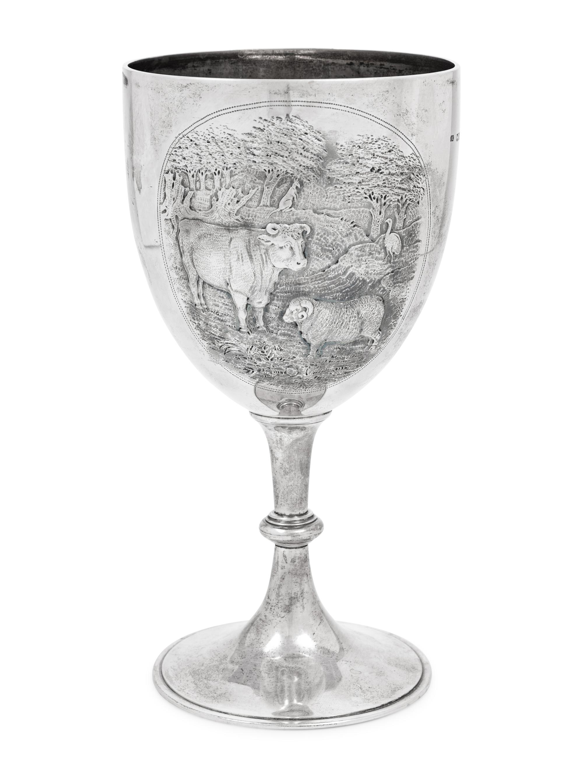 A Large Victorian Silver Chalice of Australian Interest