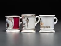Three Porcelain Occupational Shaving Mugs