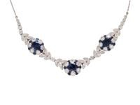 SAPPHIRE AND DIAMOND NECKLACE