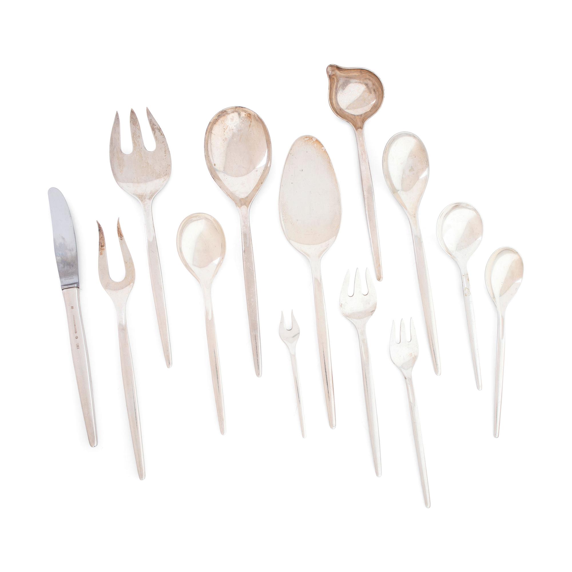 An Anton Michelsen Silver Flatware Set, Retailed by H Nils